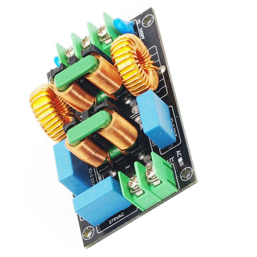EMI Power Filter Board Audio Amplifier Power Supply Filter Common Mode High Current Electromagnetic HiFi Audio 10A 2