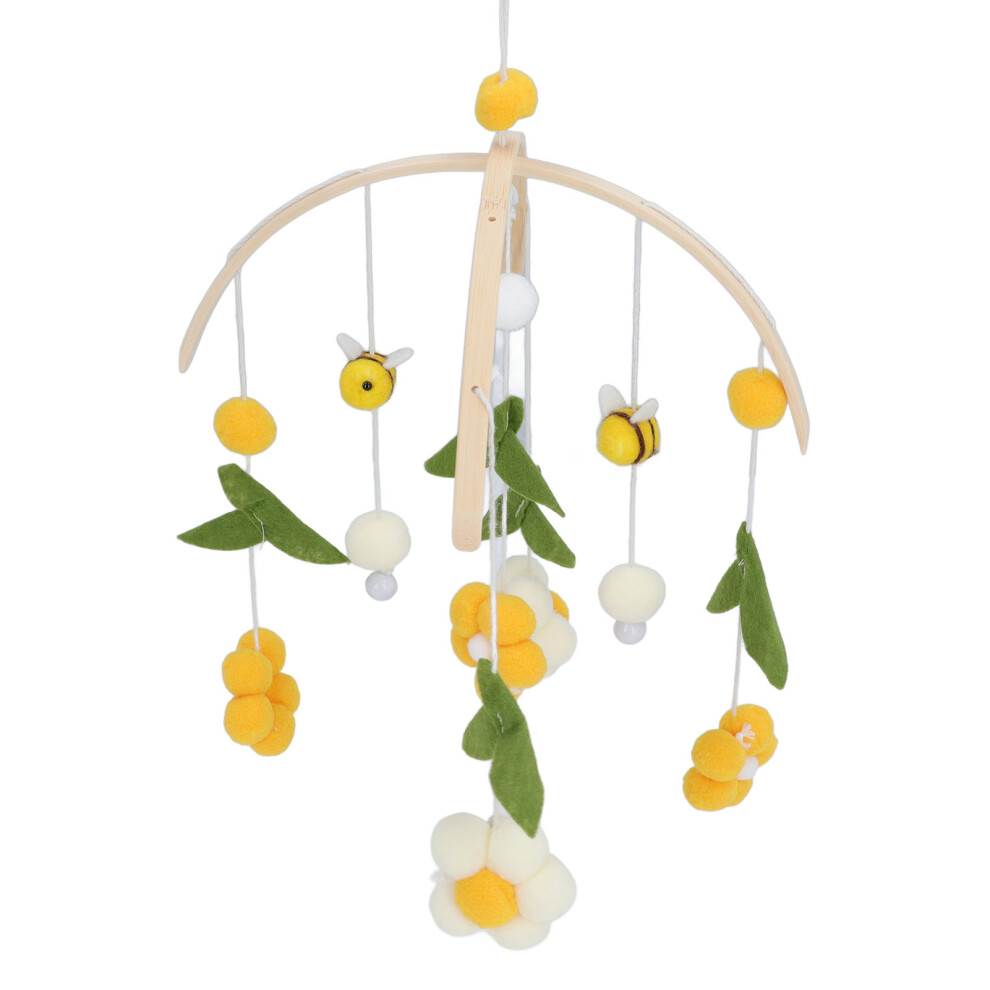 Infant Crib Hanging Mobile With Leaves Nursery Toy For Bedroom Decor Green