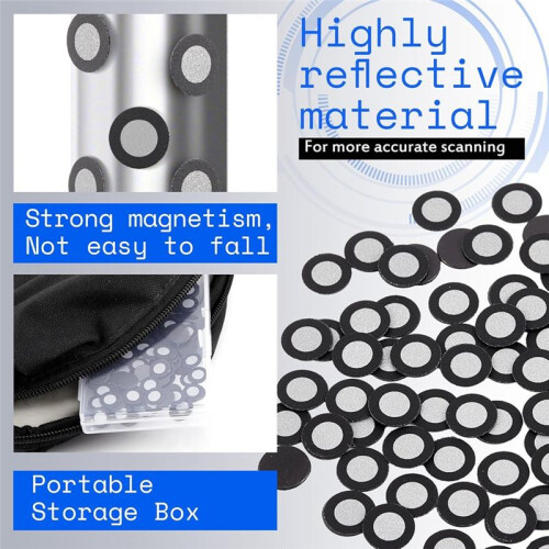 200 Pcs 3D Magnetic Tracking Dot for Scanner Inner 6.0 mm Outer 10 mm Scanning Reference Point  for 3D Scanning 1