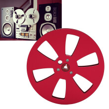 1/4 7-Zoll leere Bandspule Rot 6-Loch Aluminiumlegierung