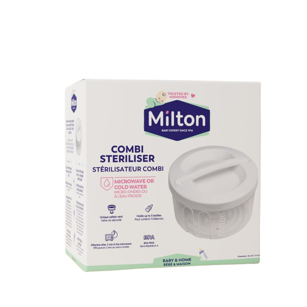 Milton Combi Microwave Or Cold Water Steriliser, 24 Hour Sterilisation, Fits Five 30884557