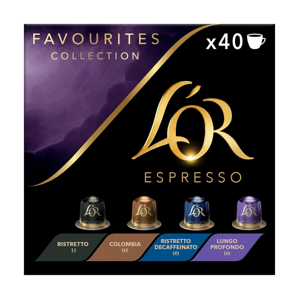 L'or Espresso Favourites Variety Box Coffee Pods X40 Nespresso Compatible