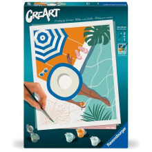 CreArt 24x30 cm Pool Zeit, Erwachsene, Malen nach Zahlen, 25523, Ravensburger