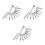 30Pièces Nail Art Argent Points Et Fleurs 9