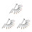 30Pièces Nail Art Argent Points Et Fleurs 6