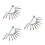 30Pièces Nail Art Argent Points Et Fleurs 4