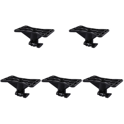5Pièces Support Enceinte Noir Plastique Résistant Pour Bureau Et 2