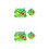 2Pièces Jouet Plastique Vert Interaction Bébé Amusant Et Éducatif 9