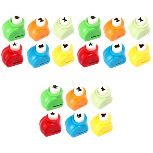 18Pièces Perforatrices Manuelles Multicolores Pour Scrapbooking DIY 2