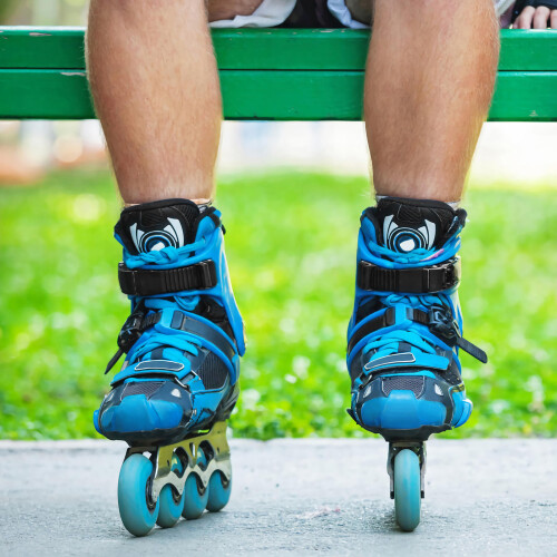 20Ensembles Pièces Remplacement Roller Skate Sangles Noires Avec Vis 2