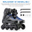 20Ensembles Pièces Remplacement Roller Skate Sangles Noires Avec Vis 7