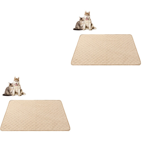 4Pièces Absorbants Antidérapants Pour Animaux Marron 2
