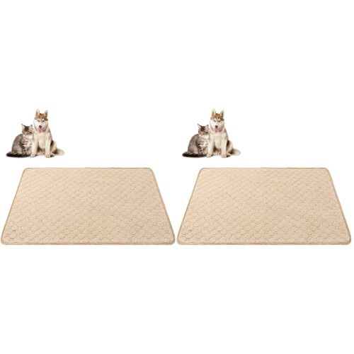 4Pièces Absorbants Antidérapants Pour Animaux Marron 1