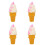 4Pièces Cônes Glace Simulation PVC Accessoire Photo 6
