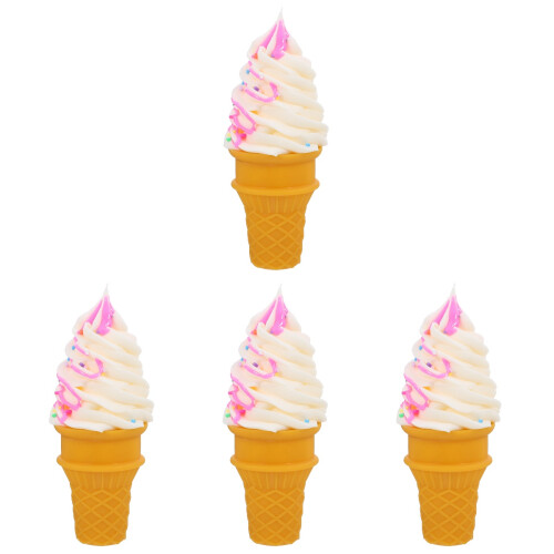 4Pièces Cônes Glace Simulation PVC Accessoire Photo 2