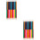 24Pièces Crayons Bois Multicolores Solides Durables Pour Artistes 7