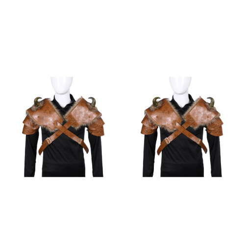 4Pièces Armure Épaules Pauldrons Cuir Costume DIY 1