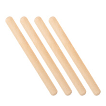20Pièces Sticks De Rythme En Bois Sécurisés Beige Pour Jeux Musicaux