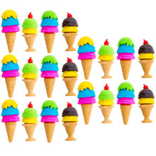 40Pcs Adorable Cartoon Food Erasers Portable Tpr Mini Erasers for Kids
