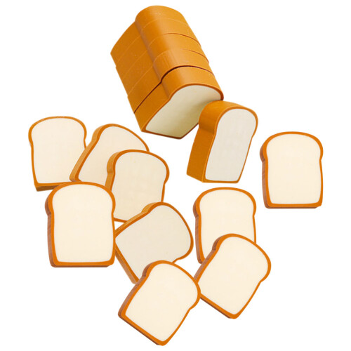 32Pcs Mini Toast Erasers Tpr Material Portable Pack 2