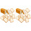 32Pcs Mini Toast Erasers Tpr Material Portable Pack 5