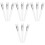 12Pièces Brosse Nez Compacte Blanche Aluminium Nylon 5