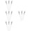 12Pièces Brosse Nez Compacte Blanche Aluminium Nylon 8