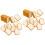 32Pcs Mini Toast Erasers Tpr Material Portable Pack 7