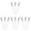 12Pièces Brosse Nez Compacte Blanche Aluminium Nylon 4