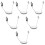 6Pcs Universal Chin Strap White Wear-Resistant Plastic Strap 10