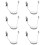 6Pcs Universal Chin Strap White Wear-Resistant Plastic Strap 9