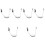 6Pcs Universal Chin Strap White Wear-Resistant Plastic Strap 8