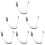 6Pcs Universal Chin Strap White Wear-Resistant Plastic Strap 11