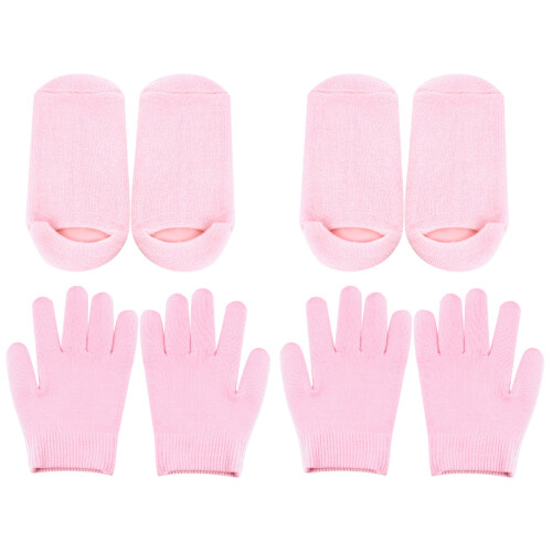 4Paires Ensemble Et Gel Rose Hydratation & Spa 1