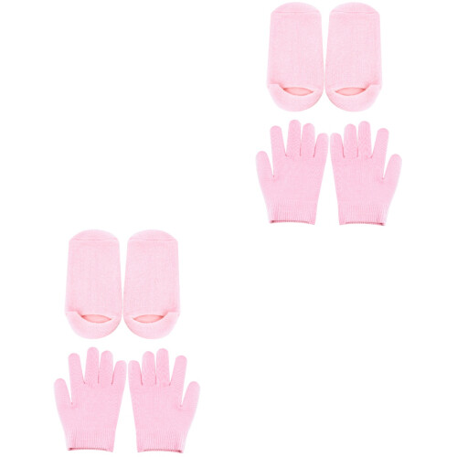 4Paires Ensemble Et Gel Rose Hydratation & Spa 2