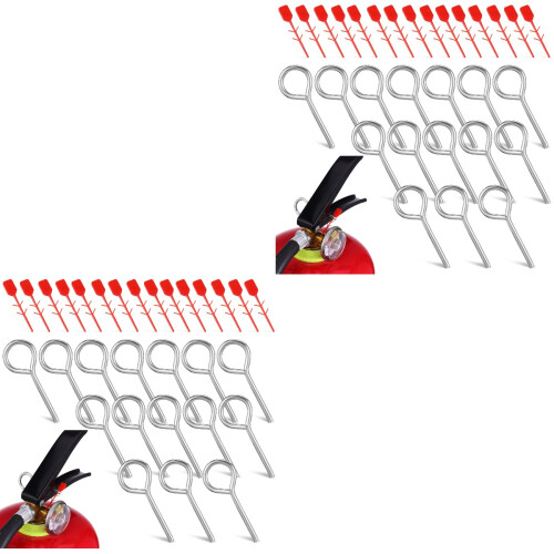 30Ensembles Attaches Métal Rouges Pour Extincteur 2