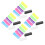 28Pièces Anneaux Grip Racket Silicone Antidérapants Multicolores 5