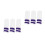 6Pièces Doigt Nylon Nettoyage Dents Violet 6