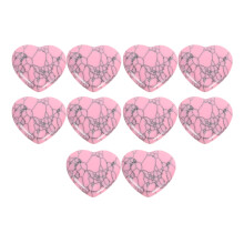50Pièces Cœurs Décoratifs Roses En Pierre Sculptée Pour DIY