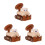 3Pièces Modèles Jouets Voitures Vintage Plastique Durable Marron 6