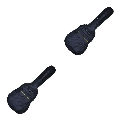 2Pcs Black Guitar Storage Bag Thick Padding Full Coverage 2