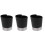 3Pcs Kitchen Utensil Organizer Black Plastic Stainless Steel 4