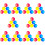 60Pcs Random Color LED Flash Balls for Night Training Fun 5