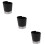 3Pcs Kitchen Utensil Organizer Black Plastic Stainless Steel 9