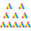 60Pcs Random Color LED Flash Balls for Night Training Fun 8