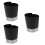 3Pcs Kitchen Utensil Organizer Black Plastic Stainless Steel 7