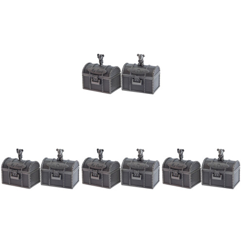 8Pcs Baby Teeth Keepsake Box Grey Alloy Sturdy Tooth Storage Holder 1