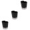 3Pcs Kitchen Utensil Organizer Black Plastic Stainless Steel 5