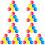 60Pcs Random Color LED Flash Balls for Night Training Fun 10
