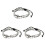 3Pcs Silver Pendant Anklet Bracelets Elegant Beach Foot Chains 2